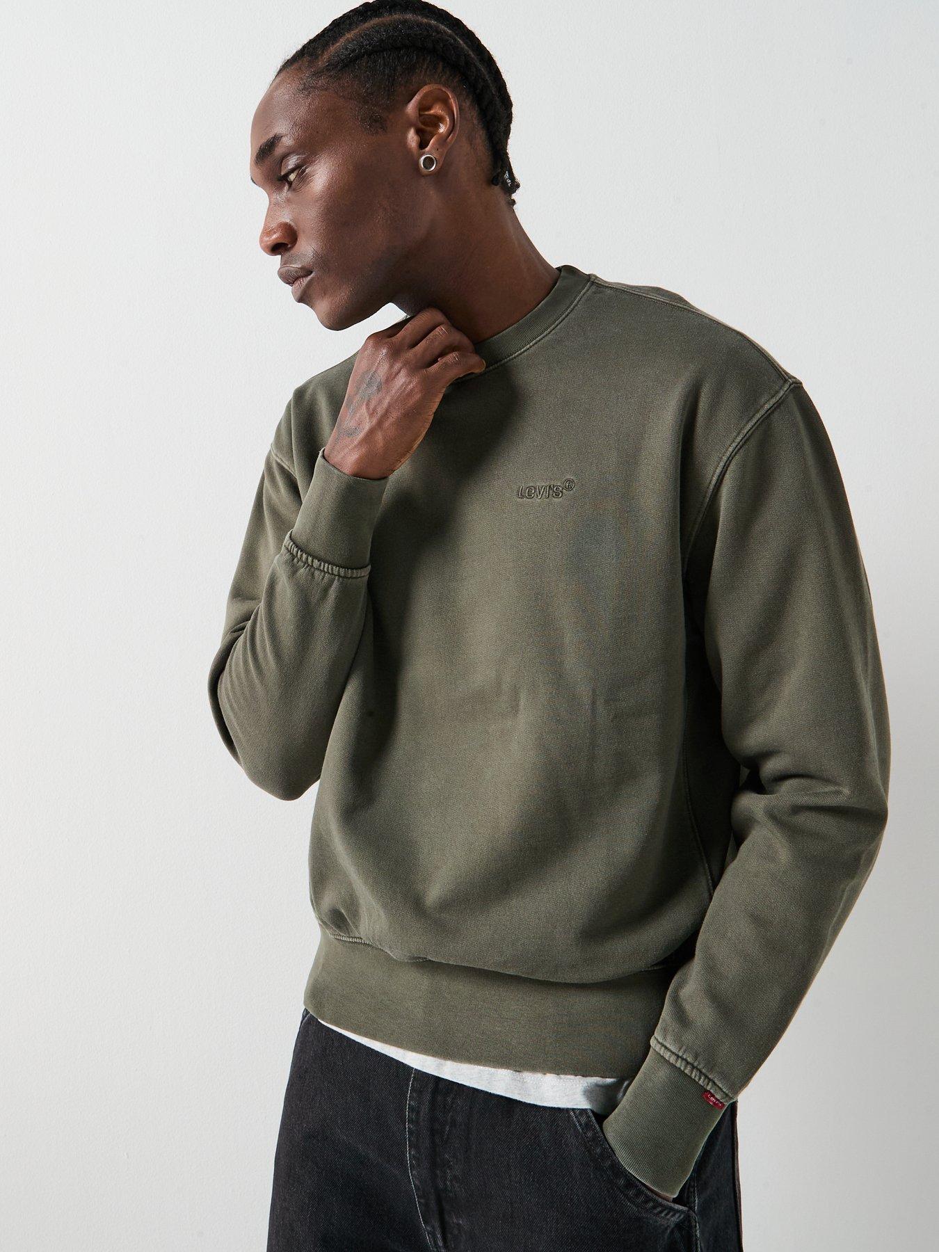 levis-authentic-relaxed-fit-crew-neck-sweatshirt-greenoutfit