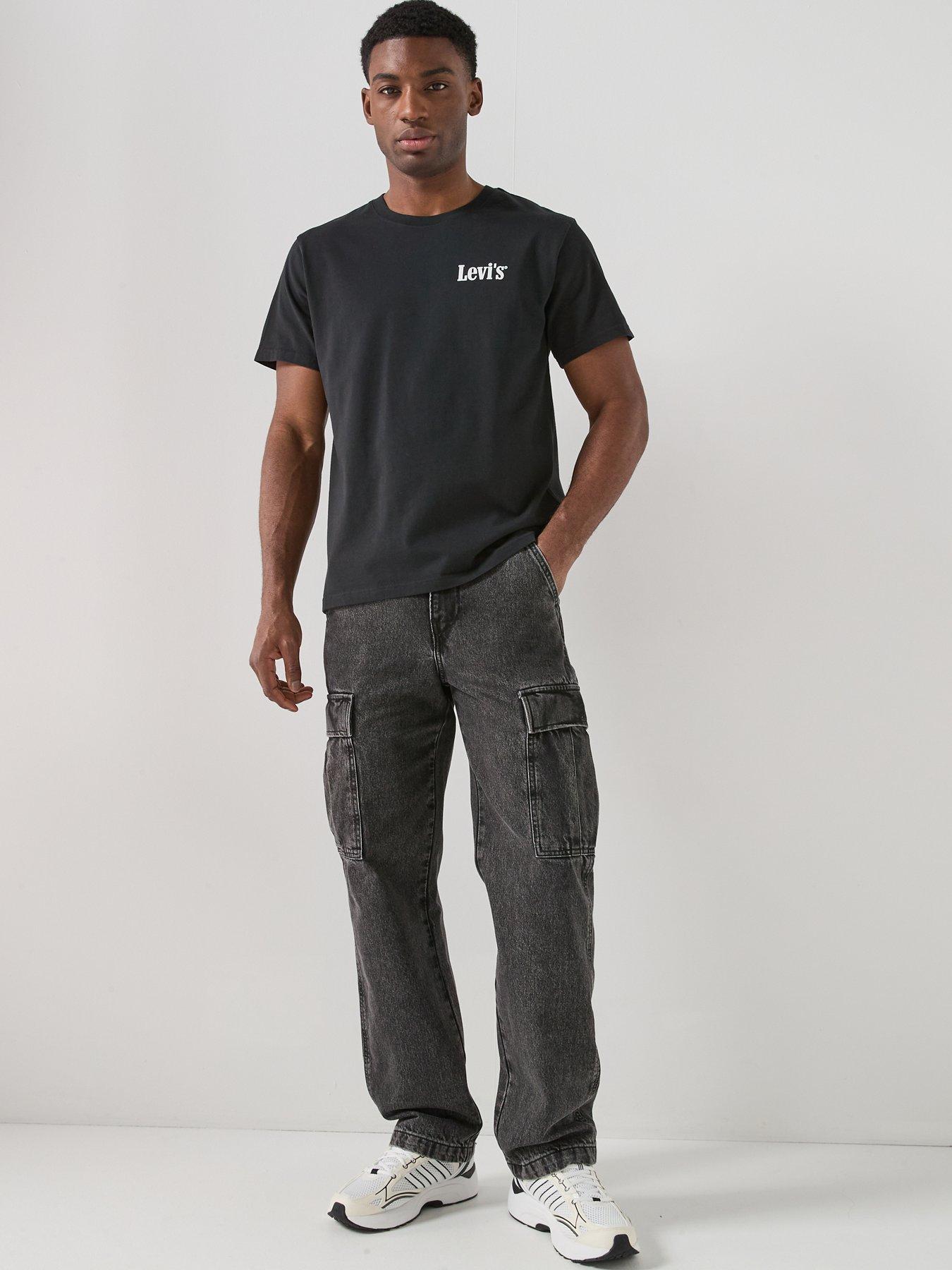 Image 3 of 5 of Levi's Xx Cargo Straight Fit Jeans - Darkly Wash - Black