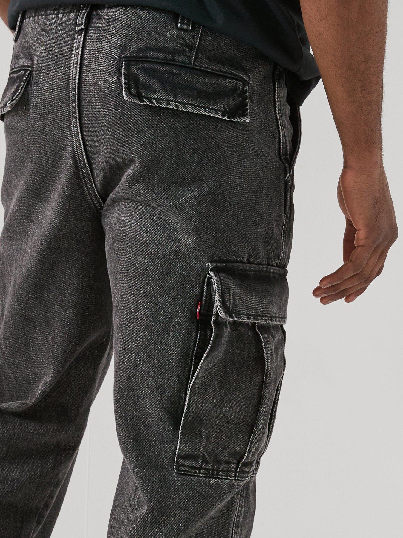 Image 4 of 5 of Levi's Xx Cargo Straight Fit Jeans - Darkly Wash - Black