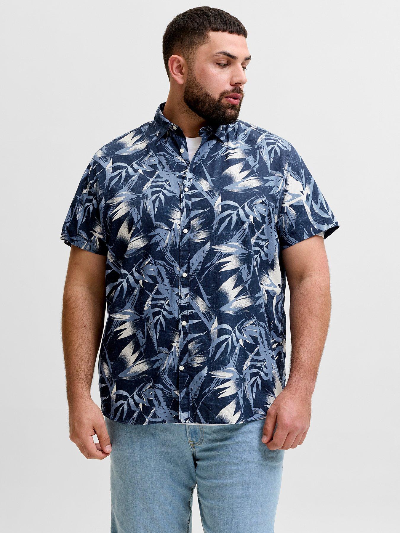jack-jones-plus-honolulu-aop-short-sleeve-shirt-navy