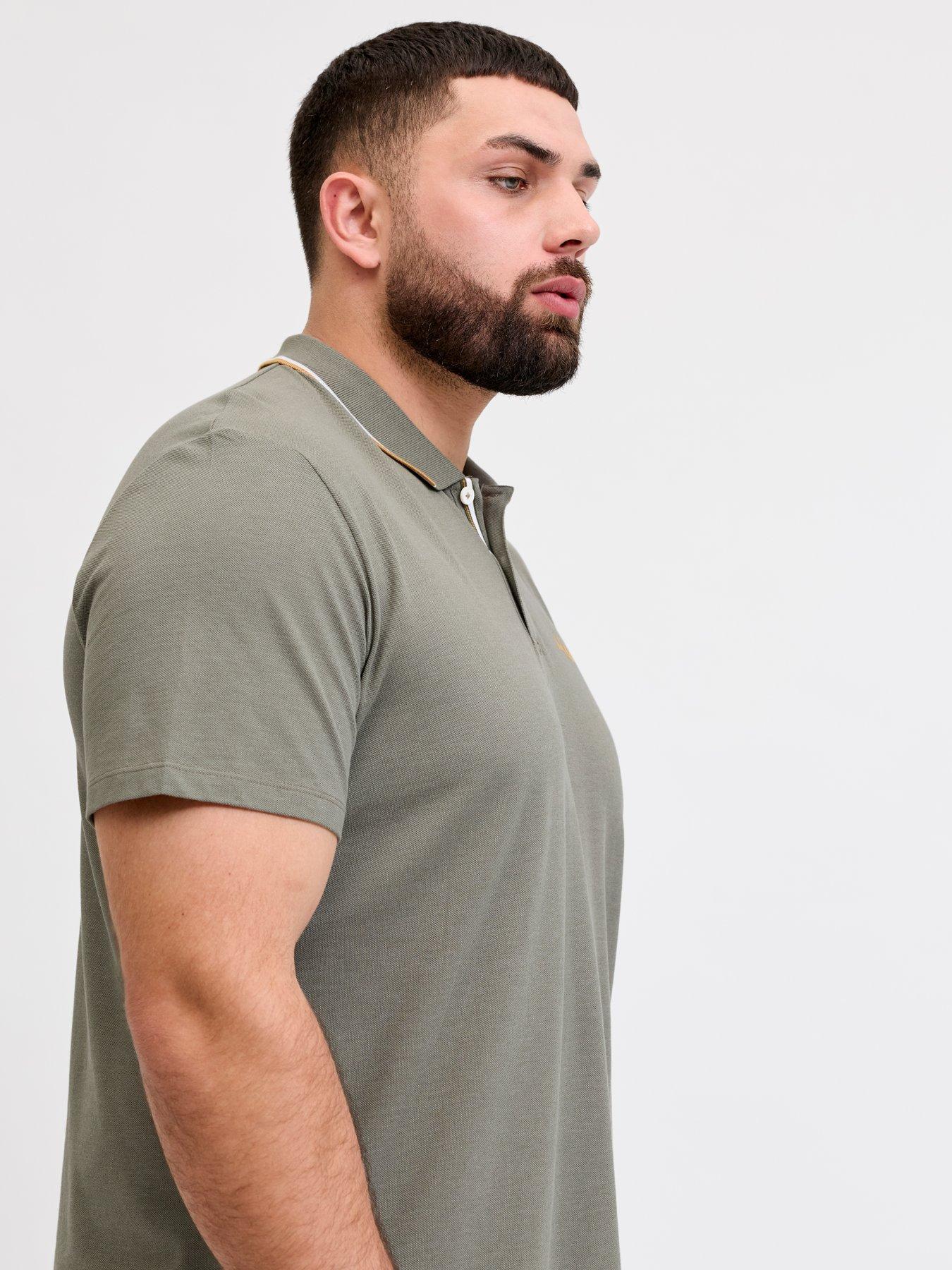 Image 2 of 5 of Jack & Jones Plus Blaze Polo Shirt - Khaki