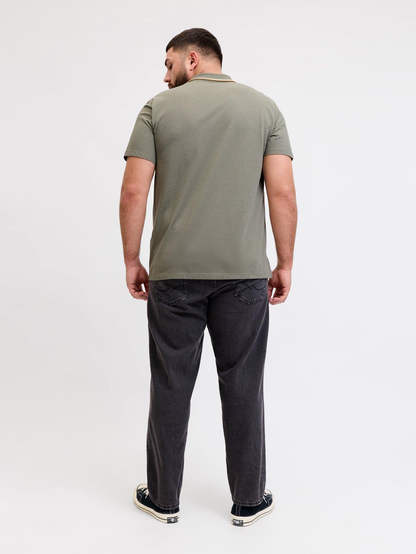 Image 3 of 5 of Jack & Jones Plus Blaze Polo Shirt - Khaki