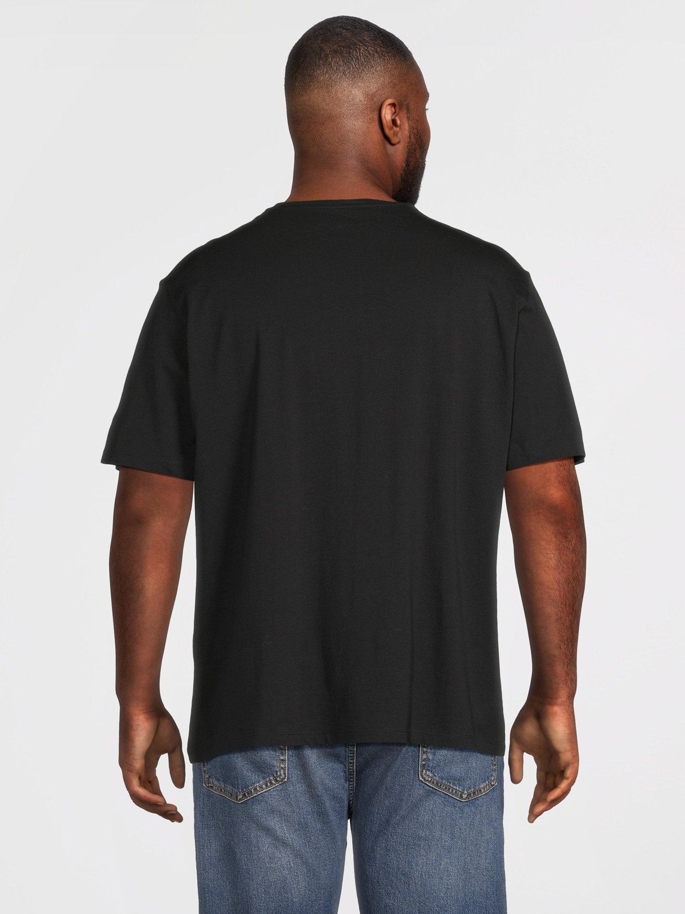Image 2 of 5 of Jack & Jones Plus Gradient Print T-Shirt - Black
