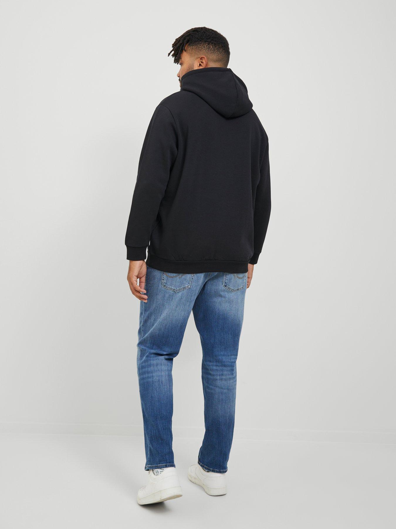 Image 2 of 7 of Jack & Jones Plus Bradley Hoodie - Black