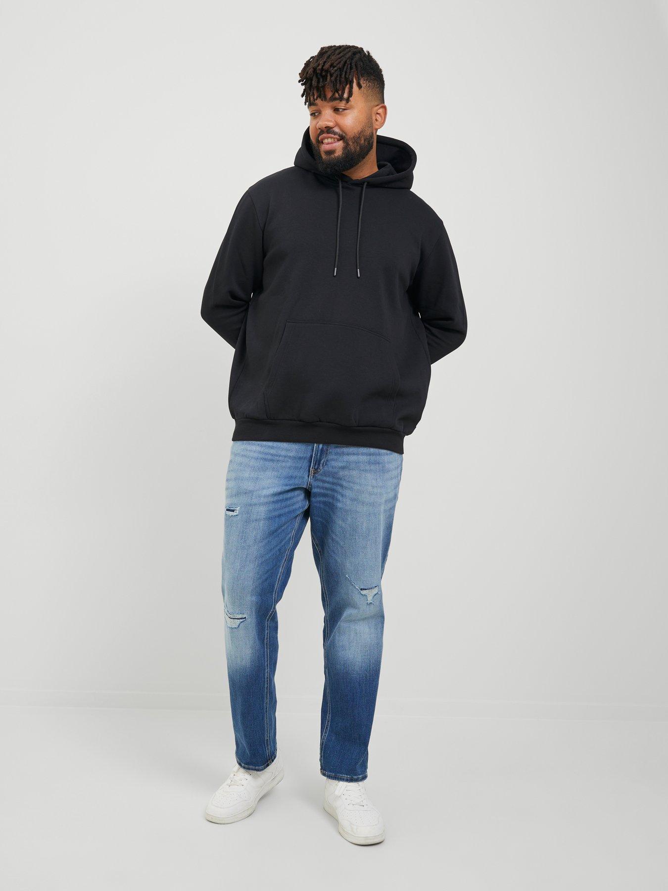 Image 3 of 7 of Jack & Jones Plus Bradley Hoodie - Black