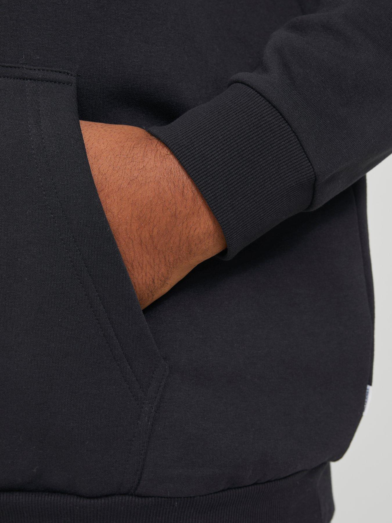 Image 5 of 7 of Jack & Jones Plus Bradley Hoodie - Black