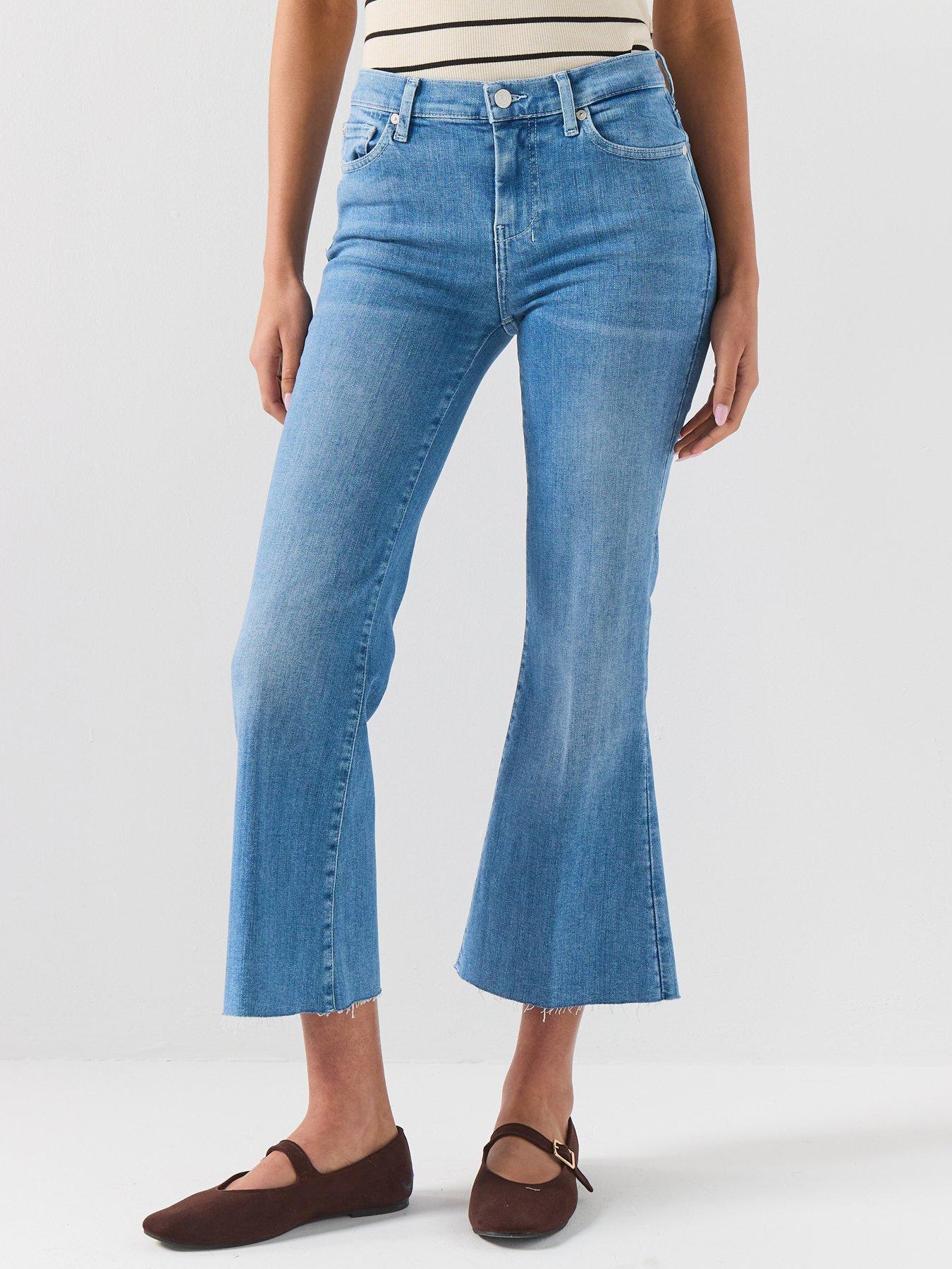 7 FOR ALL MANKIND Slim Illusion Cropped Dojo - Blue
