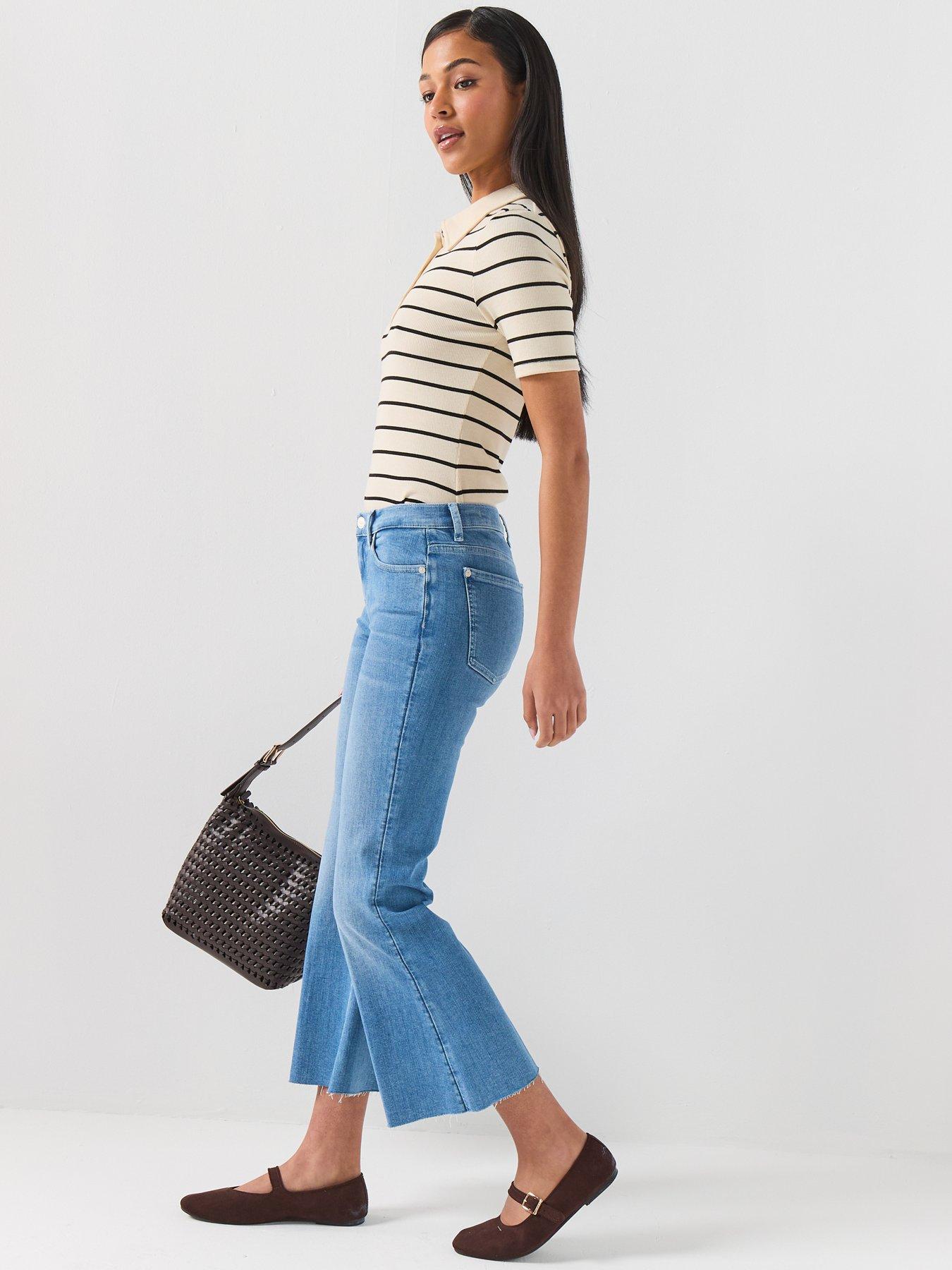 Image 6 of 6 of 7 FOR ALL MANKIND Slim Illusion Cropped Dojo - Blue
