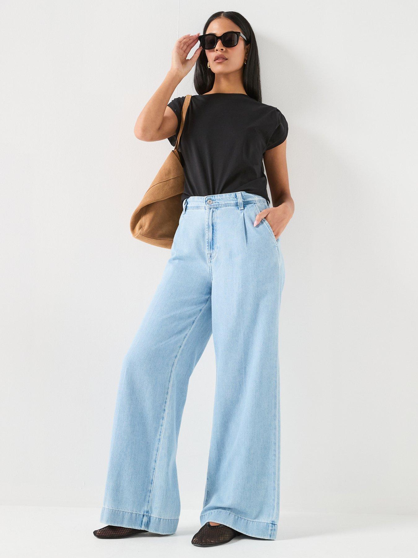 Image 1 of 6 of 7 FOR ALL MANKIND Lightweight Pleated Trouser - Blue
