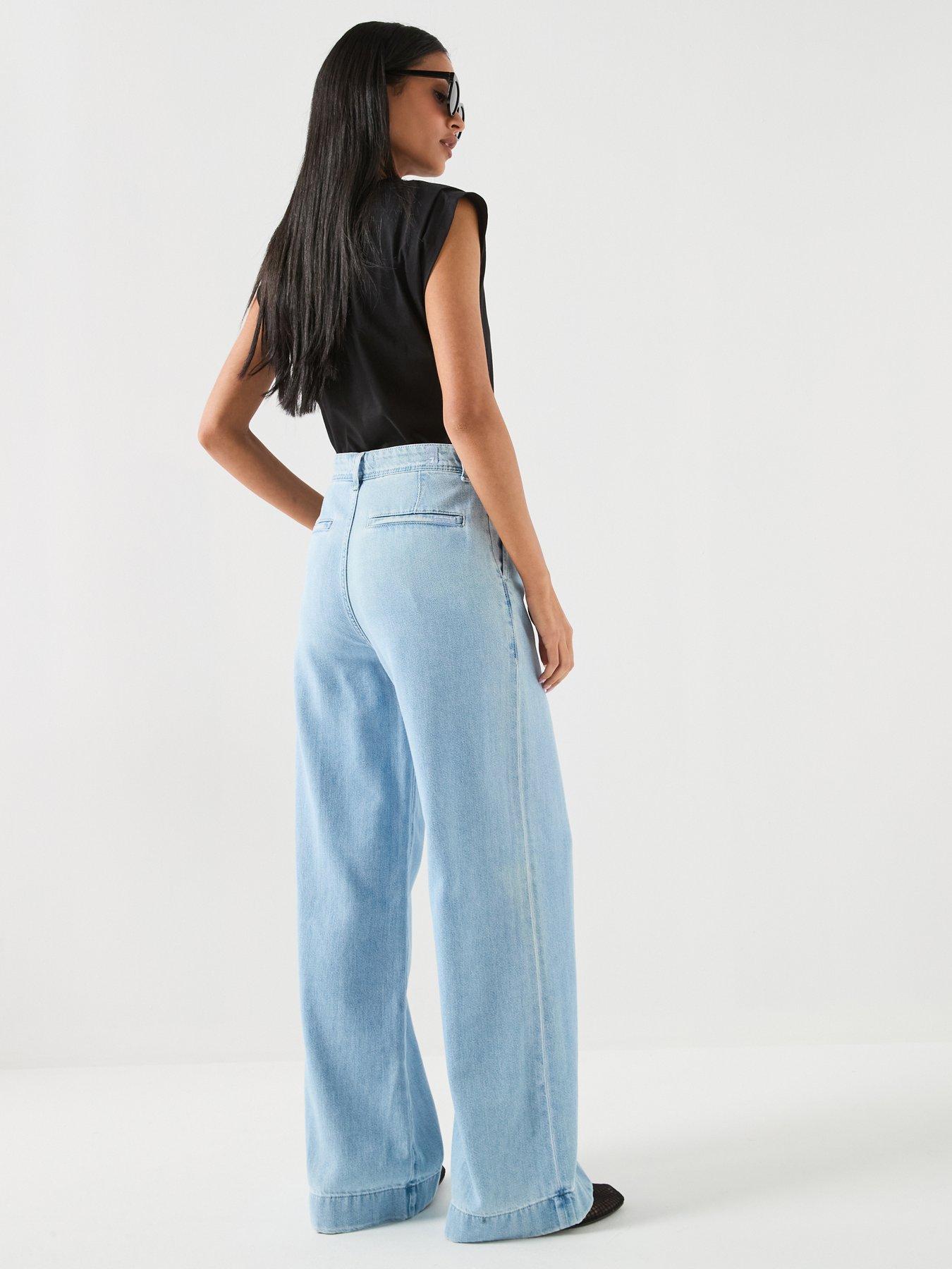 Image 2 of 6 of 7 FOR ALL MANKIND Lightweight Pleated Trouser - Blue