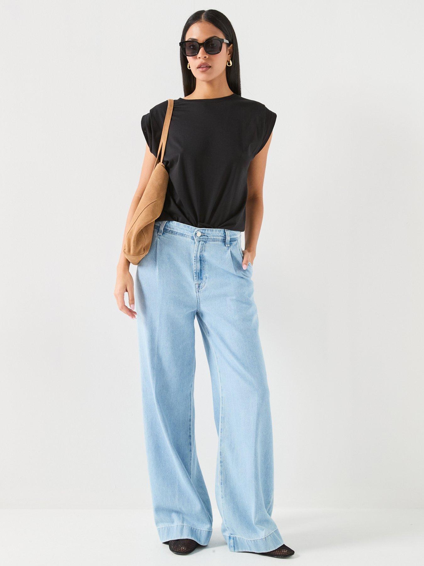 Image 3 of 6 of 7 FOR ALL MANKIND Lightweight Pleated Trouser - Blue