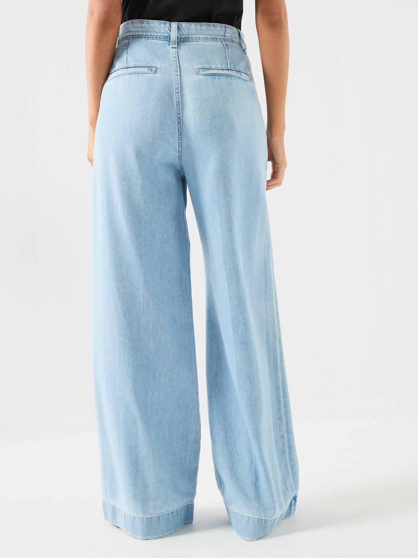 Image 6 of 6 of 7 FOR ALL MANKIND Lightweight Pleated Trouser - Blue