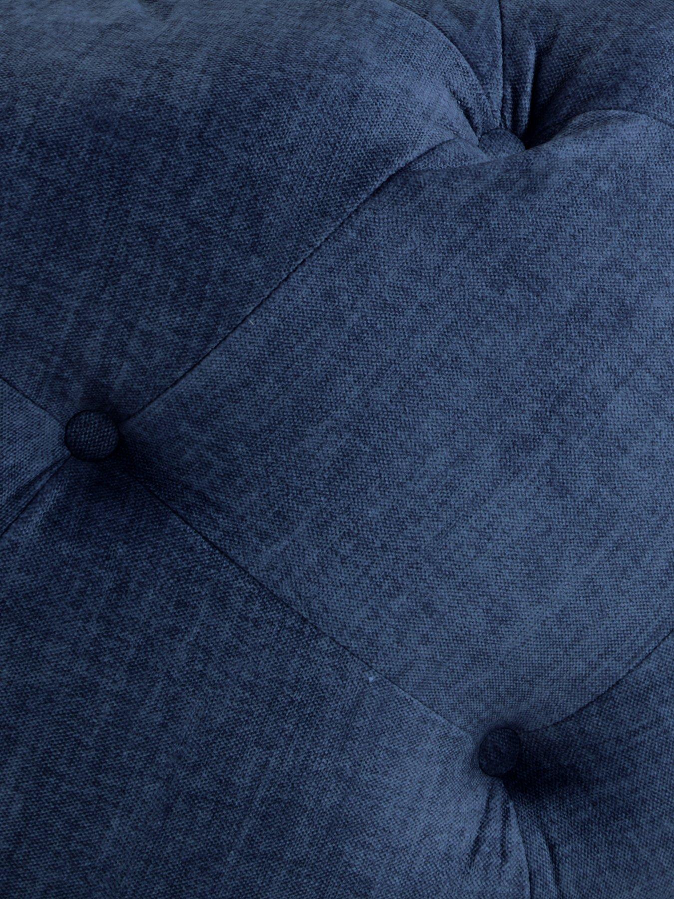 Image 4 of 5 of The Very Collection Laura Round Footstool - Navy