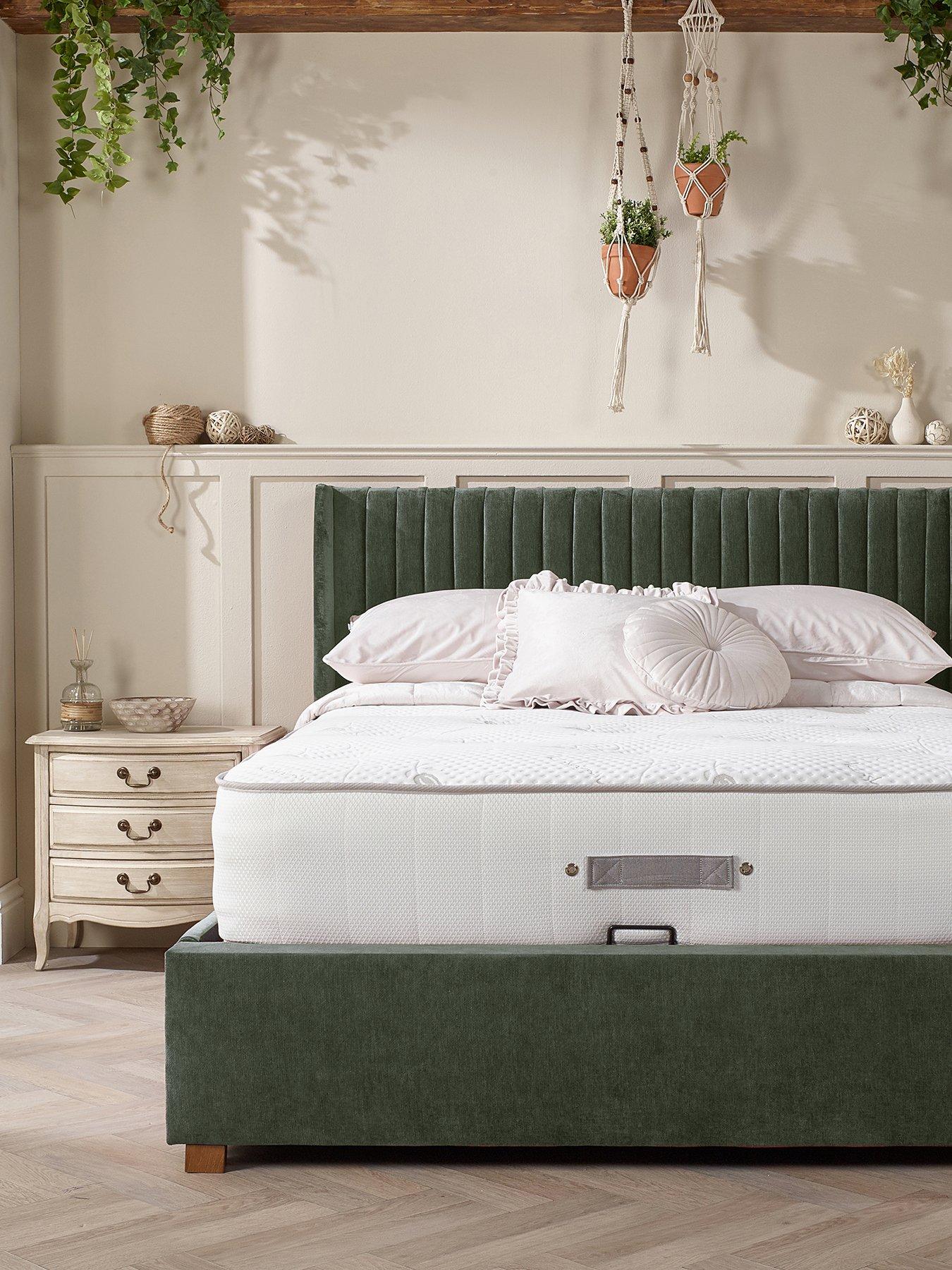 Image 1 of 4 of Catherine Lansfield Soho Ottoman Bed - Moss