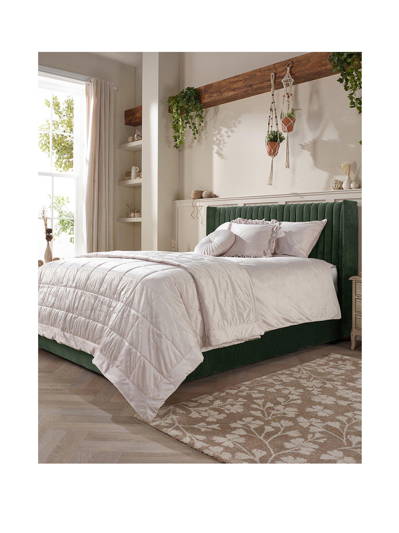Image 2 of 4 of Catherine Lansfield Soho Ottoman Bed - Moss