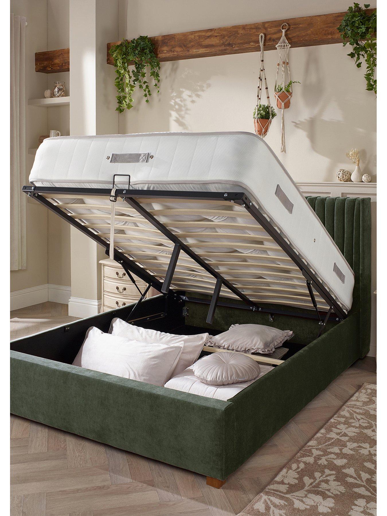 Image 3 of 4 of Catherine Lansfield Soho Ottoman Bed - Moss