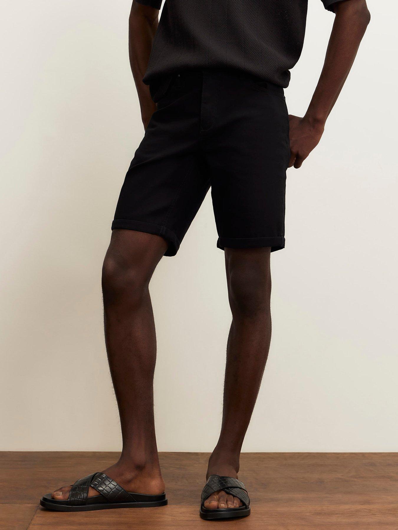 River Island Slim Cut Chino Short - Black