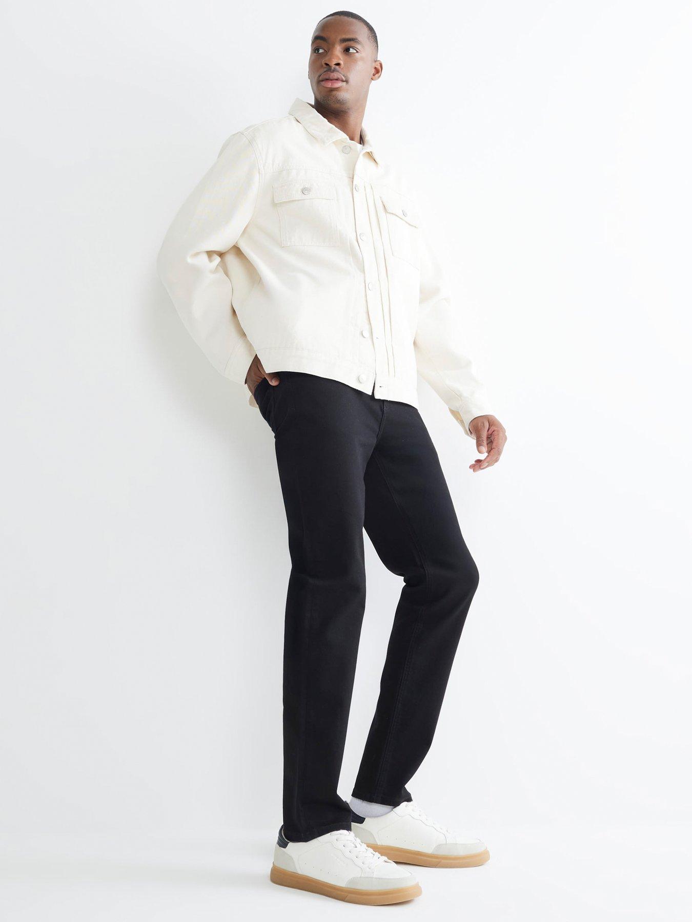 Image 1 of 4 of River Island Stay Slim Jeans - Black