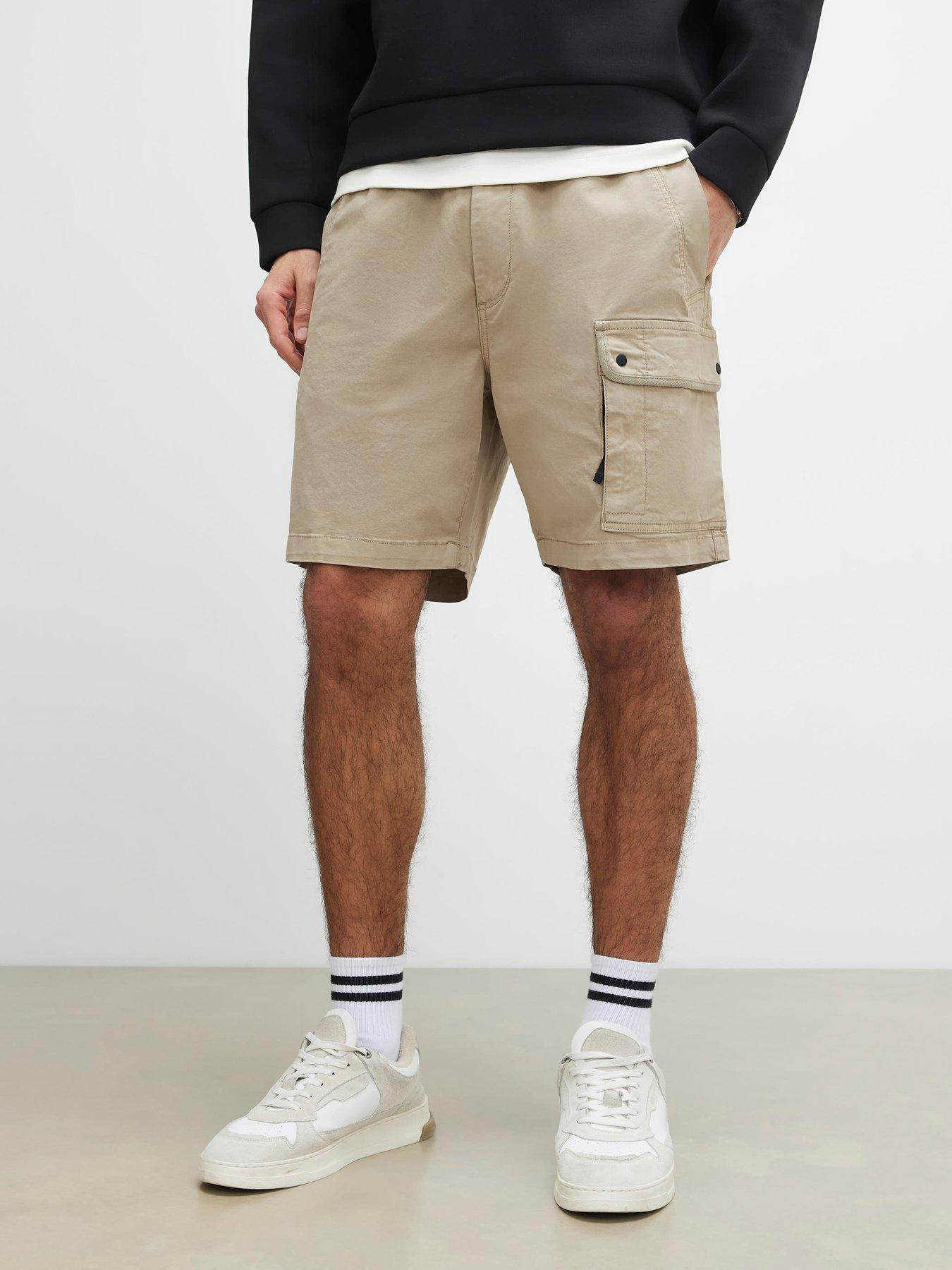 Image 1 of 6 of River Island Romeo Cargo Shorts - Grey
