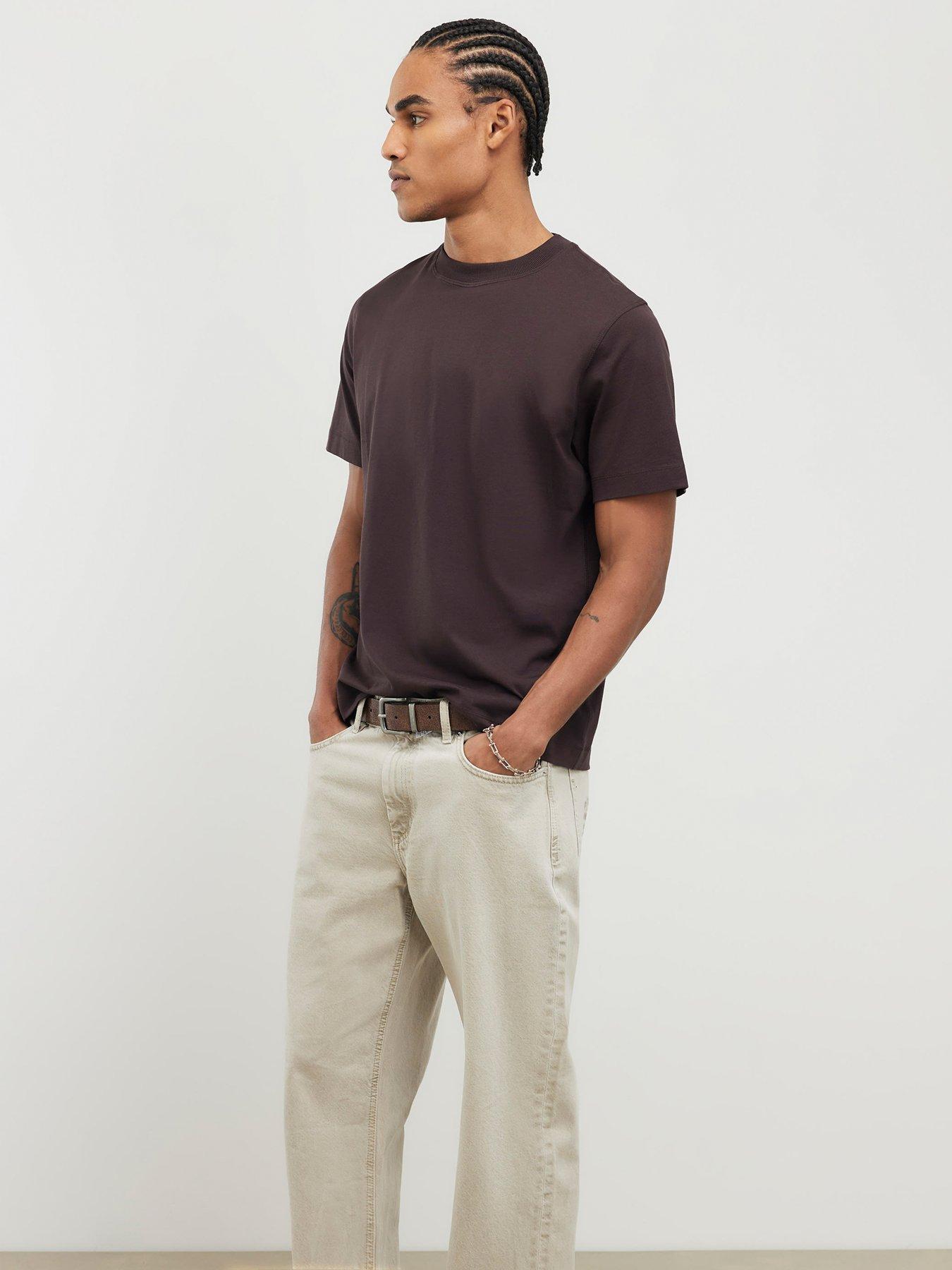river-island-regular-essentials-short-sleeve-t-shirt-dark-brownback