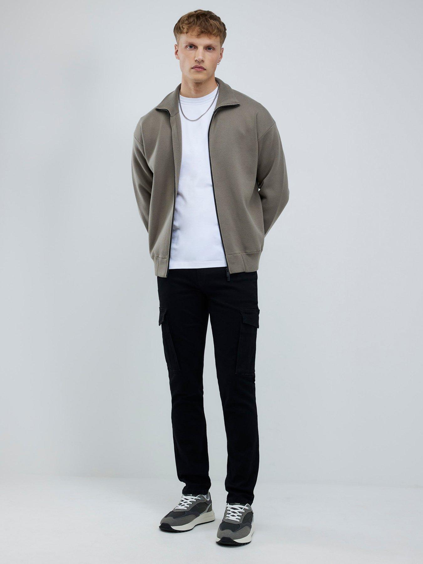 Image 3 of 4 of River Island Long Sleeve Clean Zip Through - Green