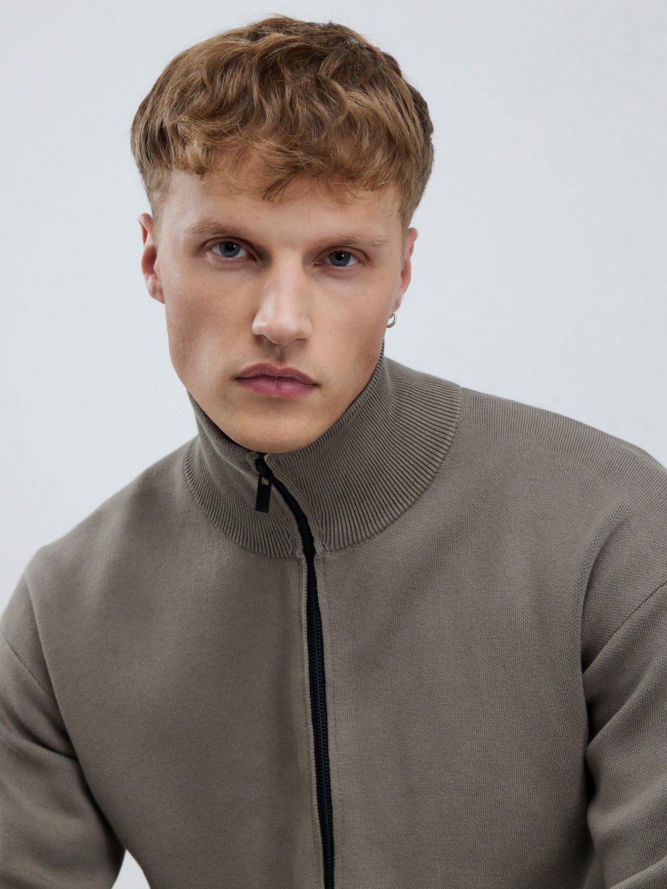Image 4 of 4 of River Island Long Sleeve Clean Zip Through - Green