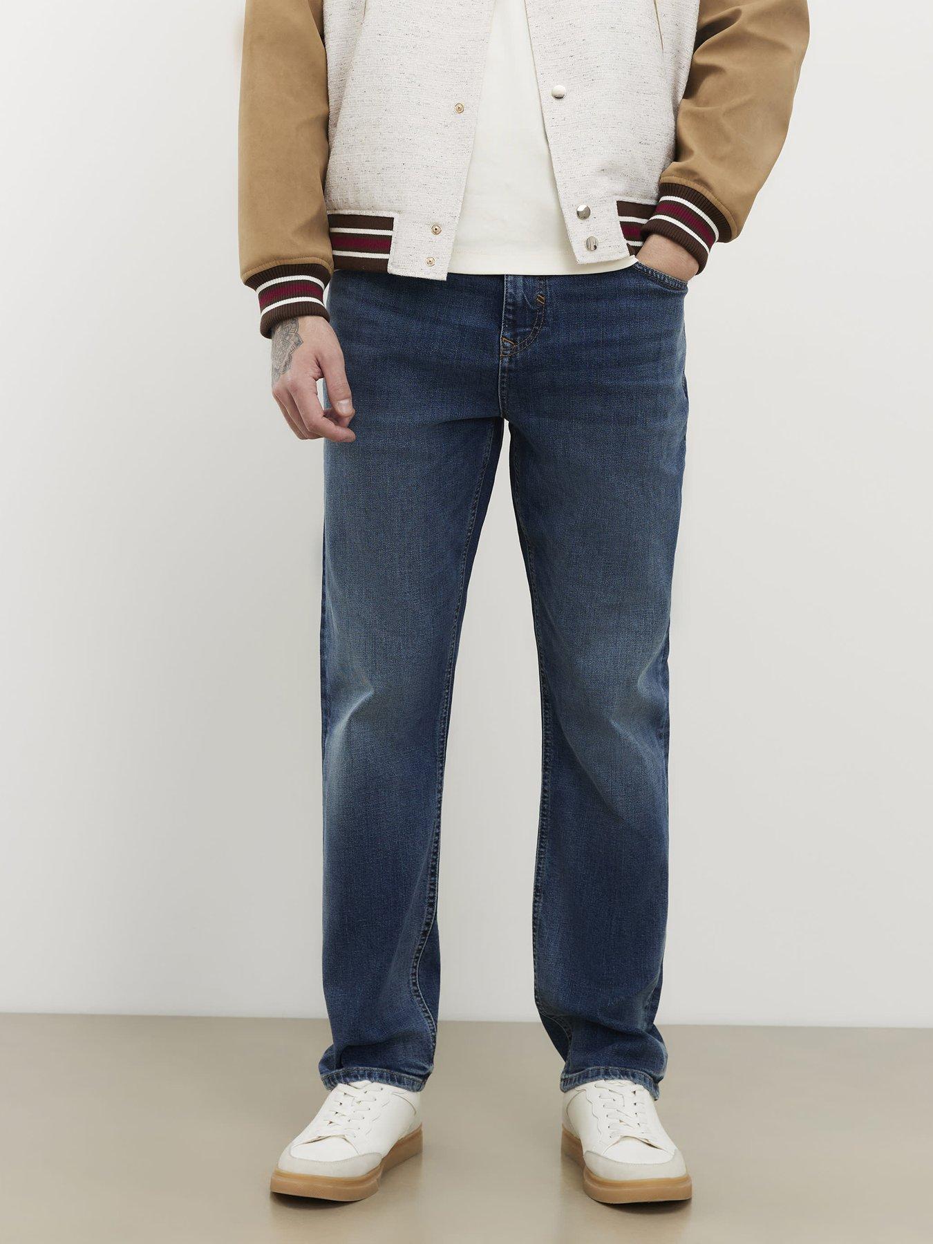 Image 1 of 4 of River Island Straight Westmorland Jeans - Blue