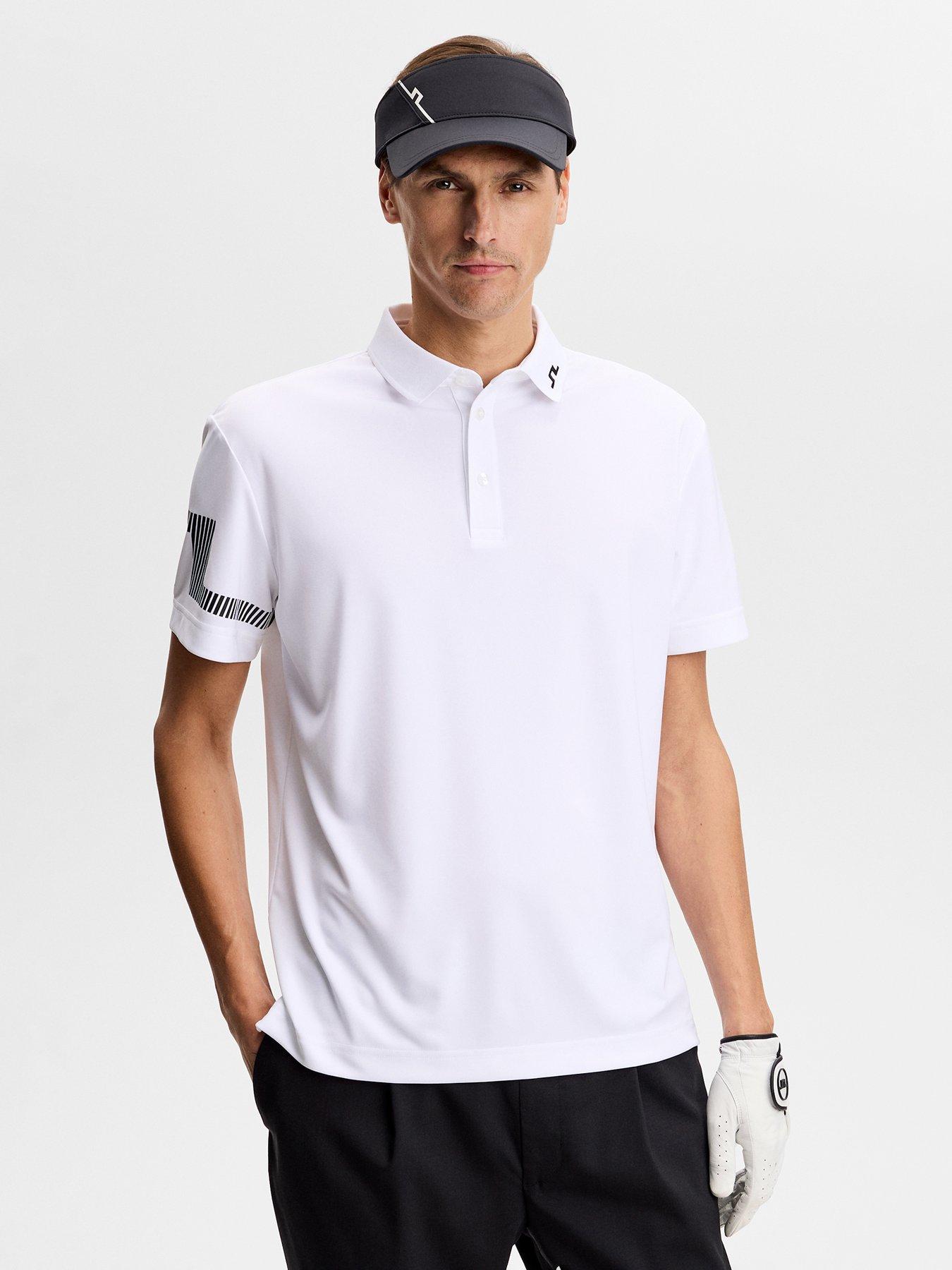 Image 1 of 6 of J LINDEBERG Mens Golf Heath Polo - White