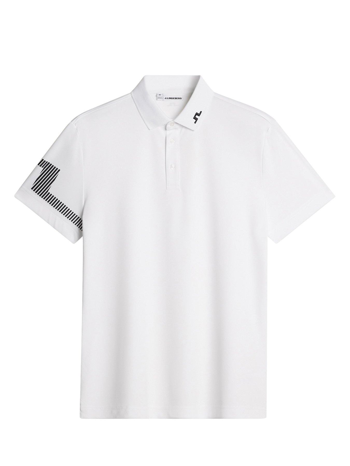 Image 4 of 6 of J LINDEBERG Mens Golf Heath Polo - White