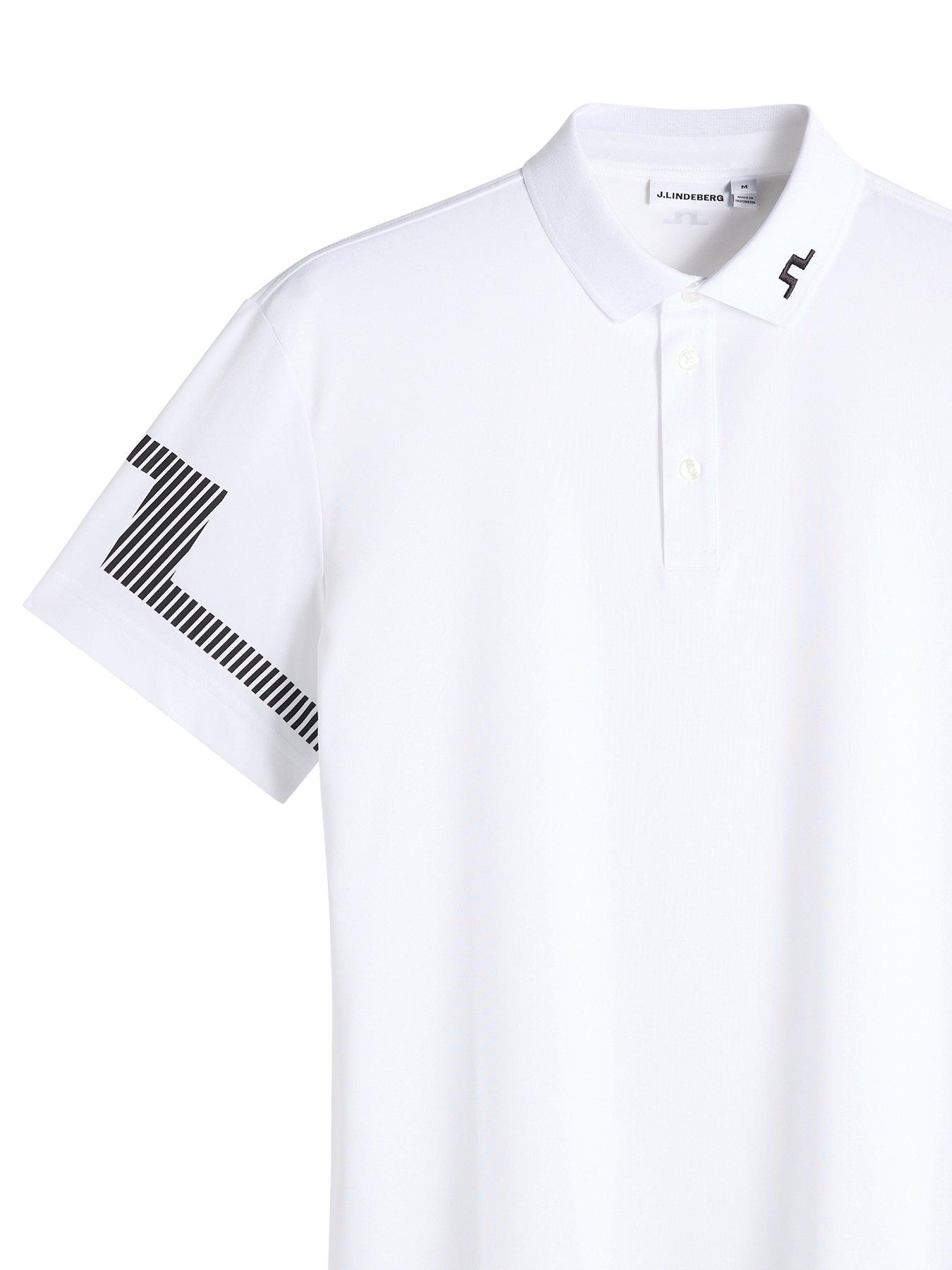 Image 6 of 6 of J LINDEBERG Mens Golf Heath Polo - White