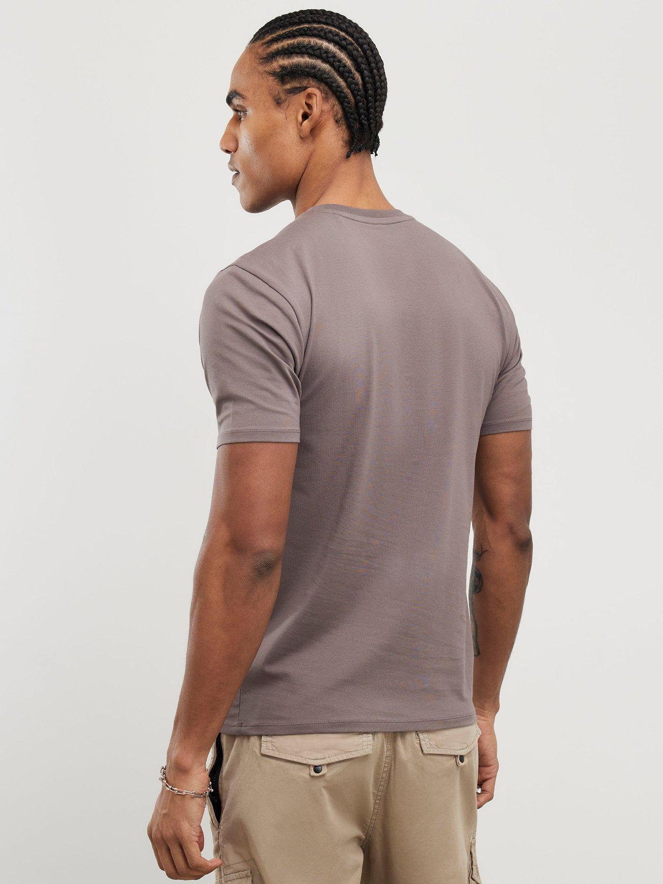 Image 2 of 4 of River Island Muscle Essentials Short Sleeve T-Shirt - Brown