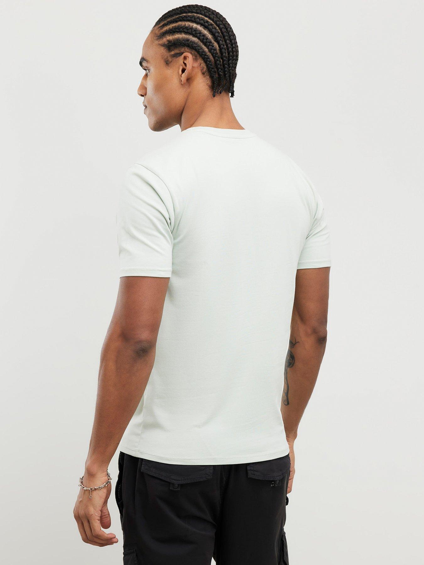 Image 2 of 4 of River Island Muscle Essentials Short Sleeve T-Shirt - Light Green