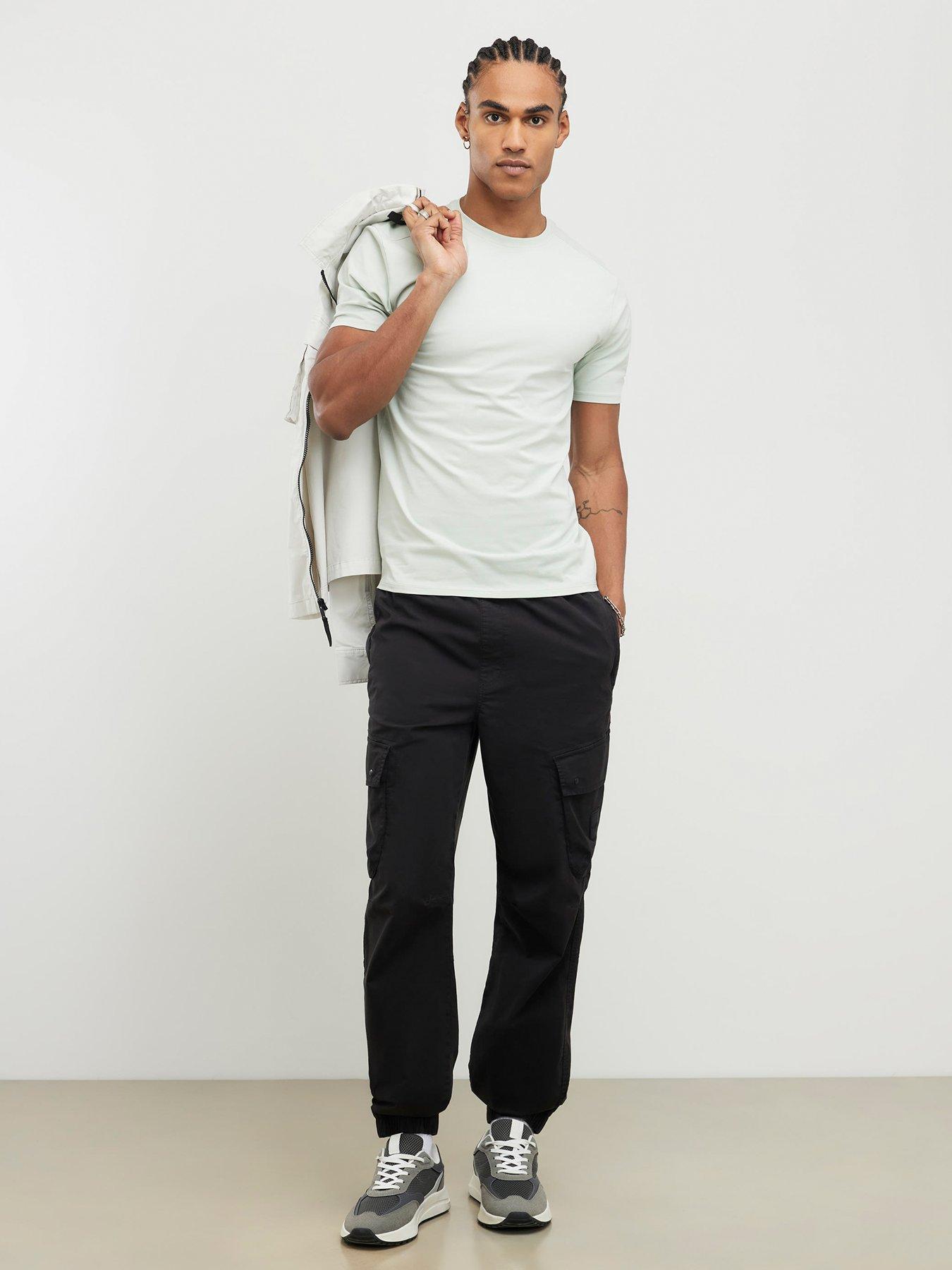 Image 3 of 4 of River Island Muscle Essentials Short Sleeve T-Shirt - Light Green