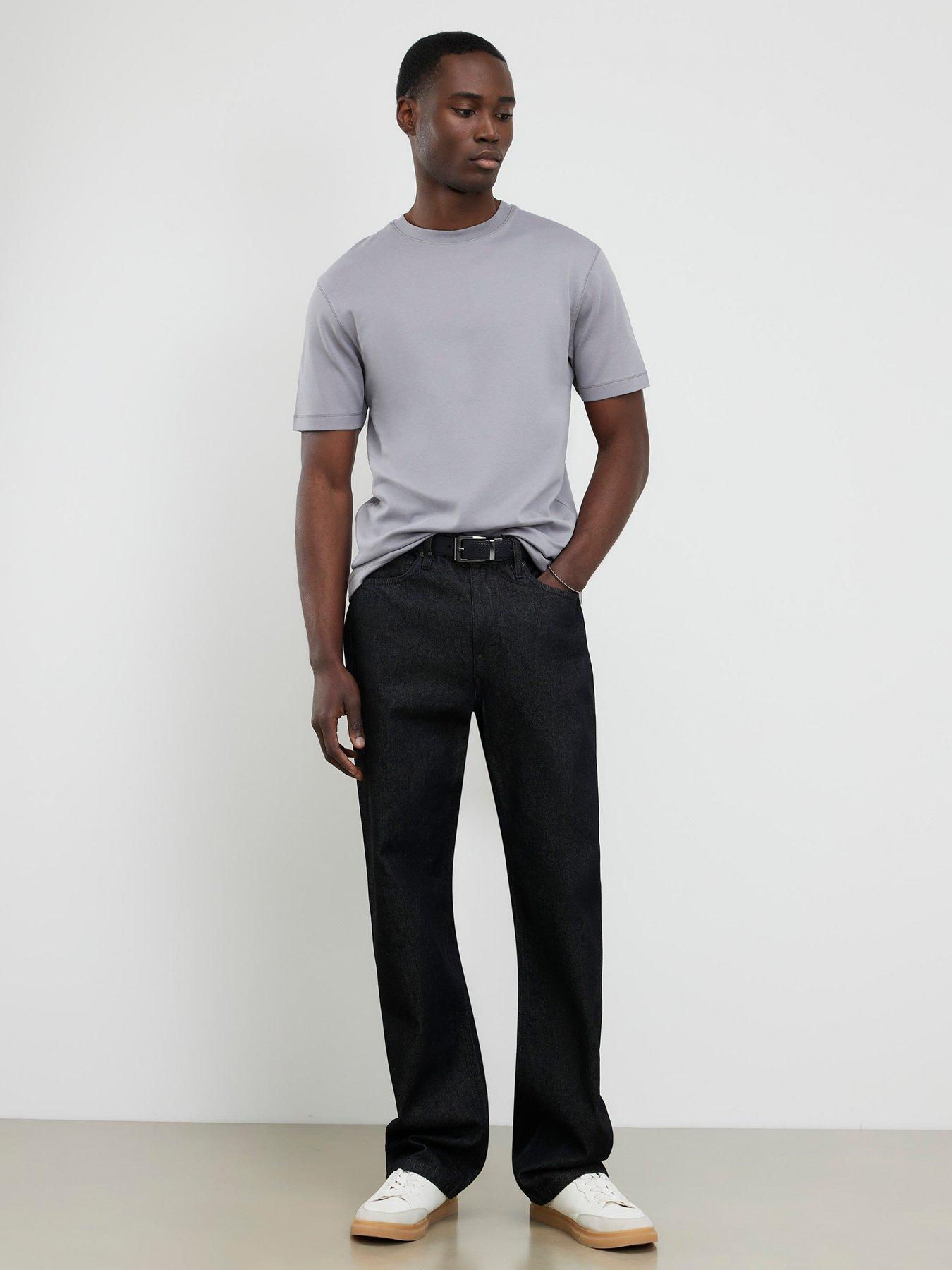Image 3 of 4 of River Island Slim Essentials Short Sleeve T-Shirt - Grey