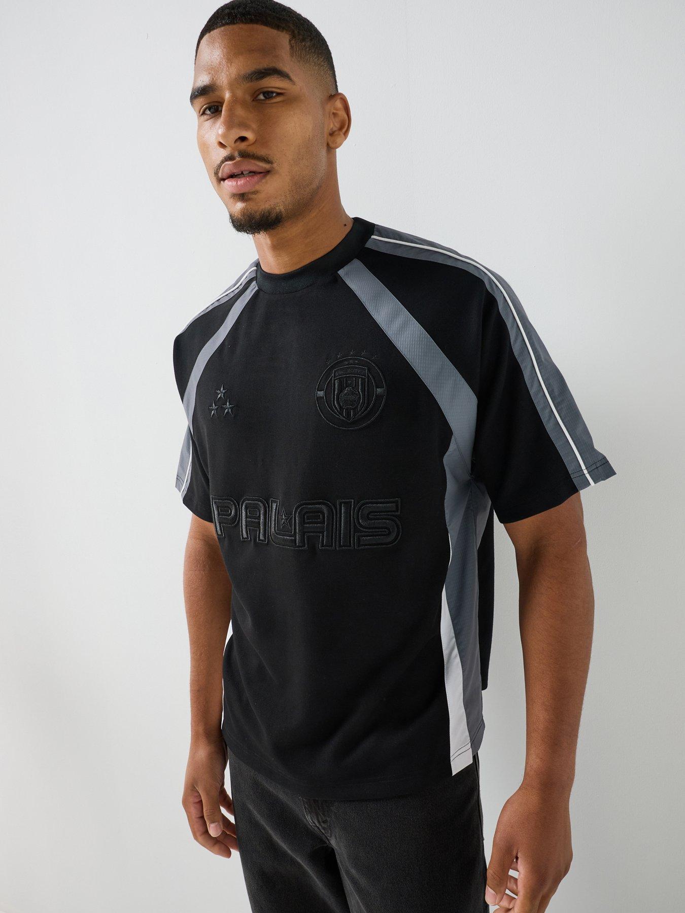 River Island Short Sleeve Palais Football T-Shirt - Black