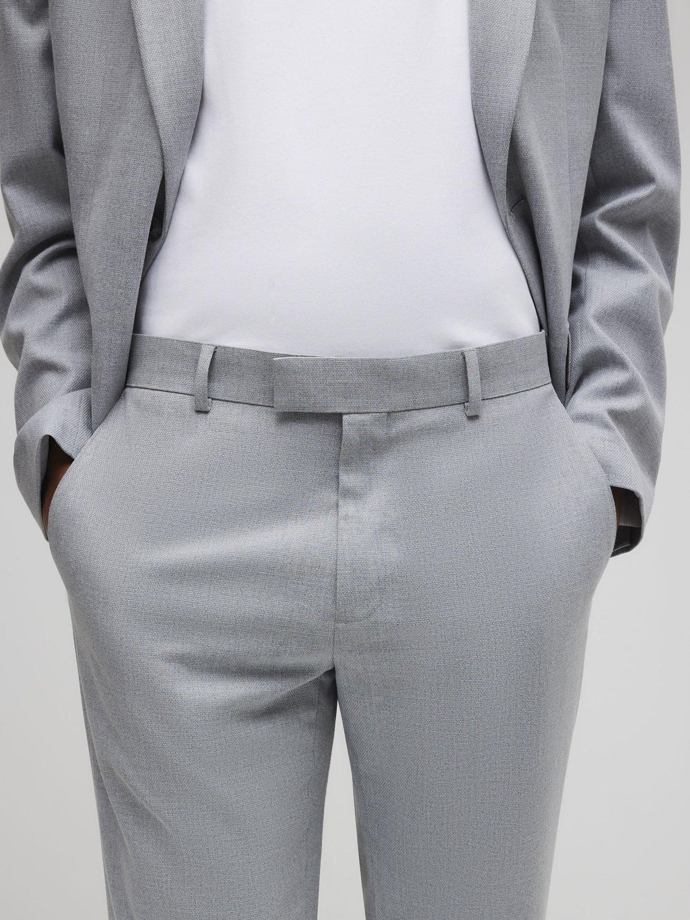 river-island-slim-texture-suit-trouser-greyoutfit