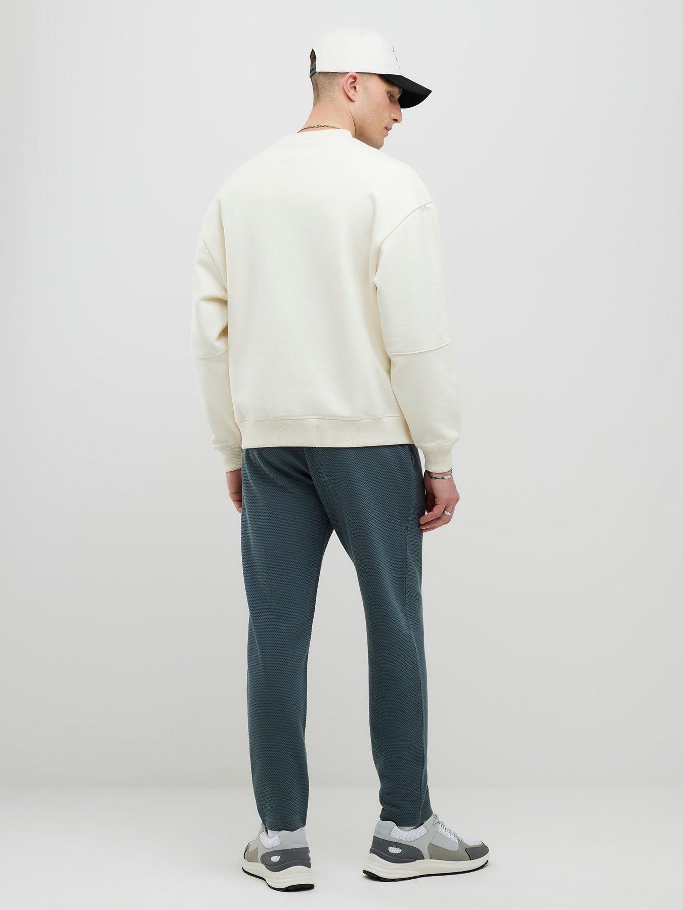Image 2 of 4 of River Island Slim Bubble Interlock Joggers - Grey