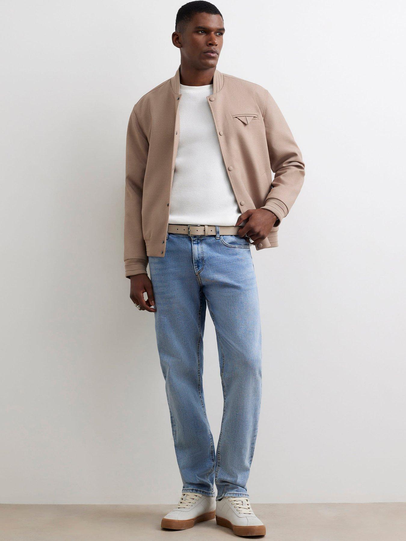 River Island Slim Fit Mid Wash Jeans - Blue