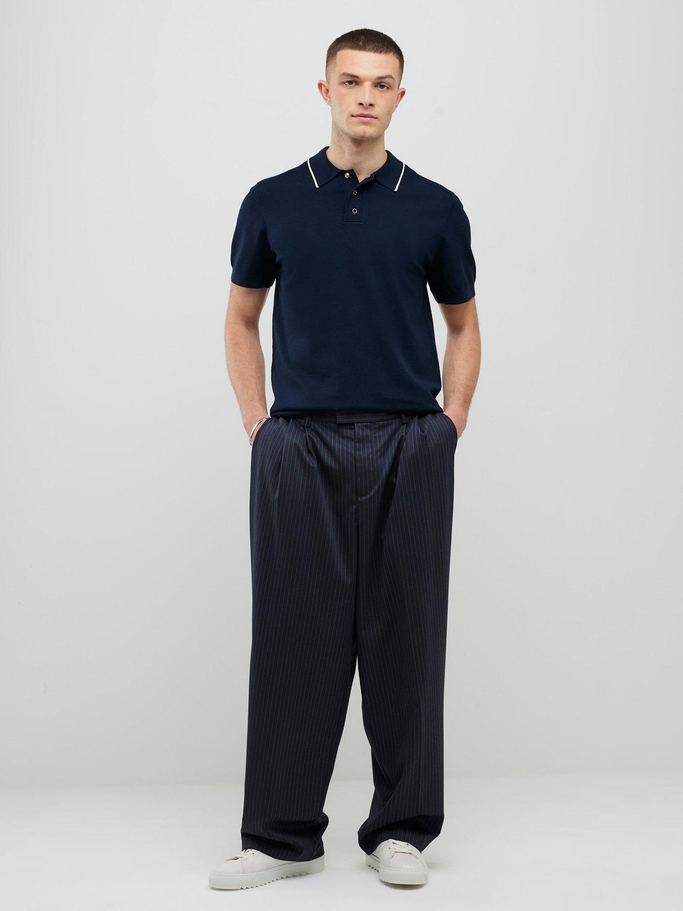 river-island-short-sleeve-engineered-knitted-polo-shirt-navyback