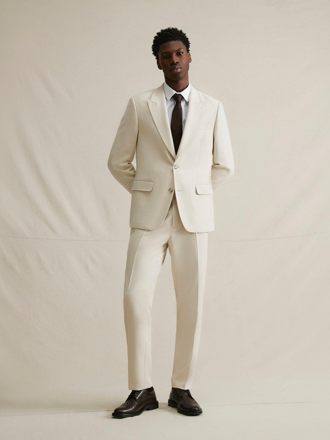 Image 3 of 4 of River Island Groom Suit Jacket - Beige