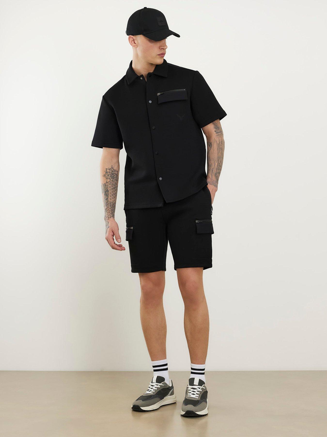 river-island-scuba-nylon-shorts-blackback