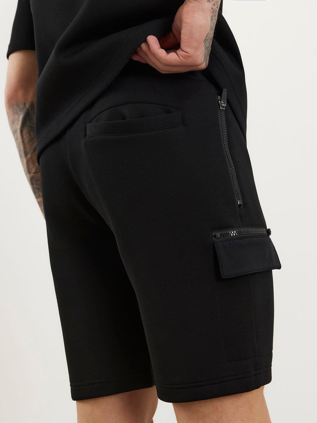 river-island-scuba-nylon-shorts-blackoutfit