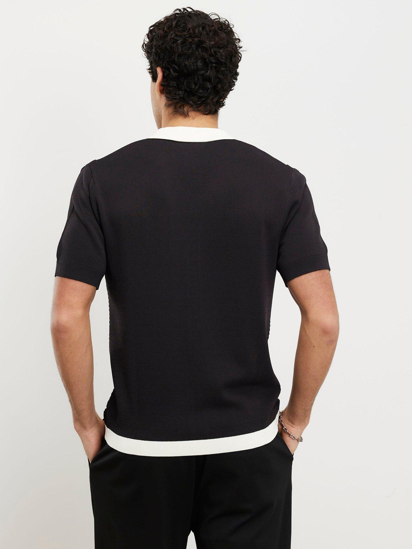 river-island-mono-blocked-short-sleeve-knitted-shirt-blackstillFront
