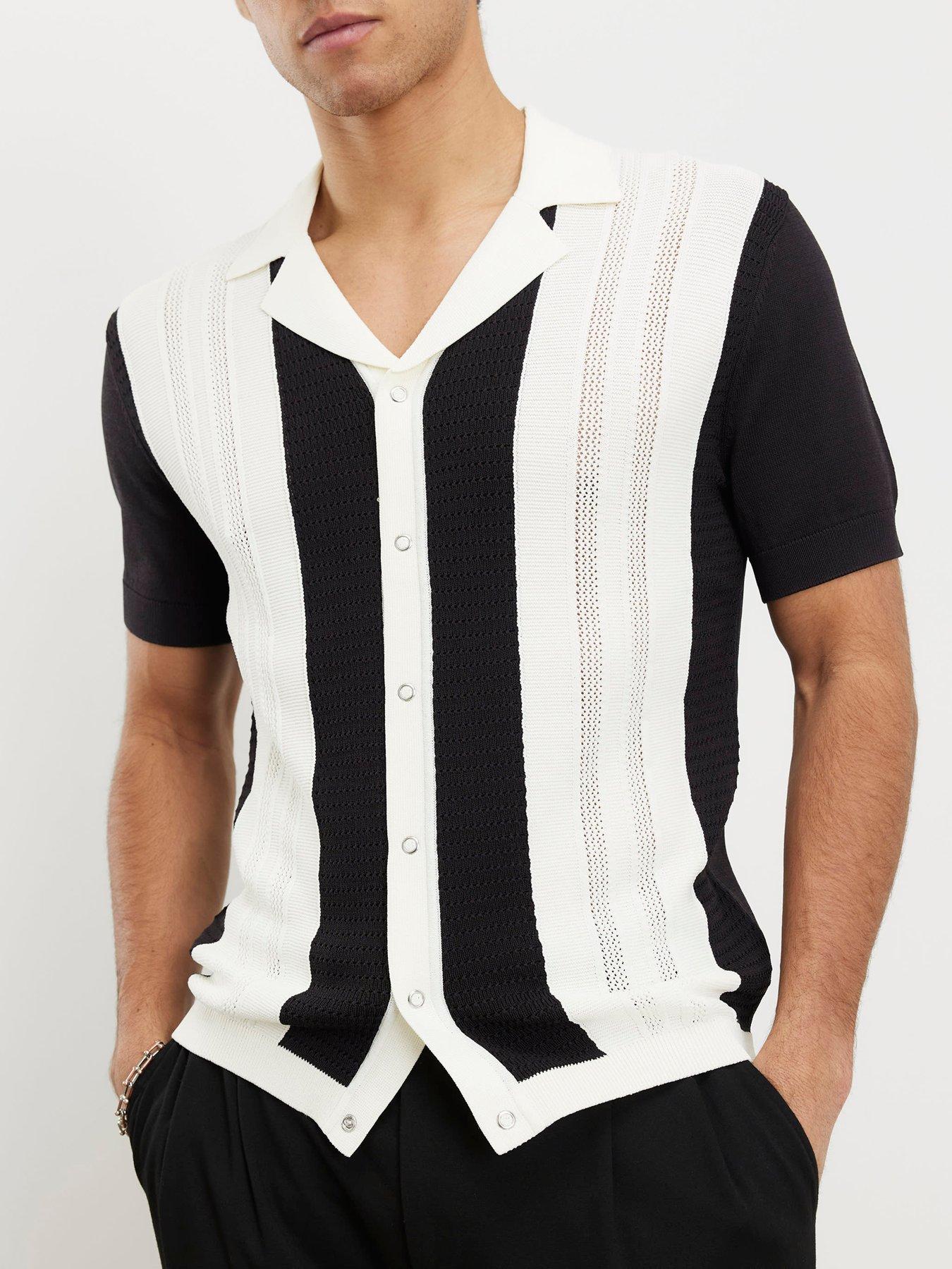 river-island-mono-blocked-short-sleeve-knitted-shirt-blackoutfit