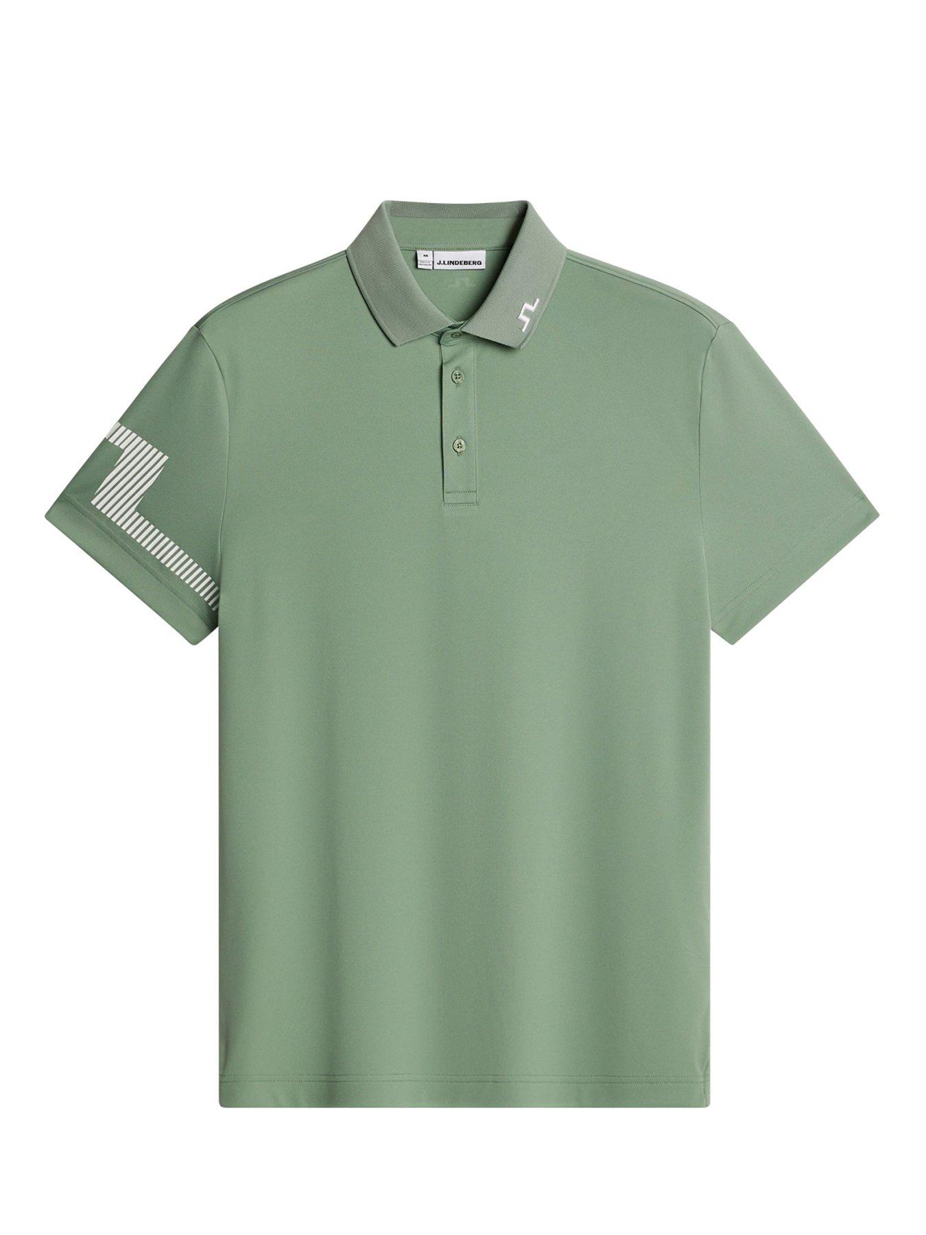 Image 5 of 5 of J LINDEBERG Mens Golf Heath Polo - Green