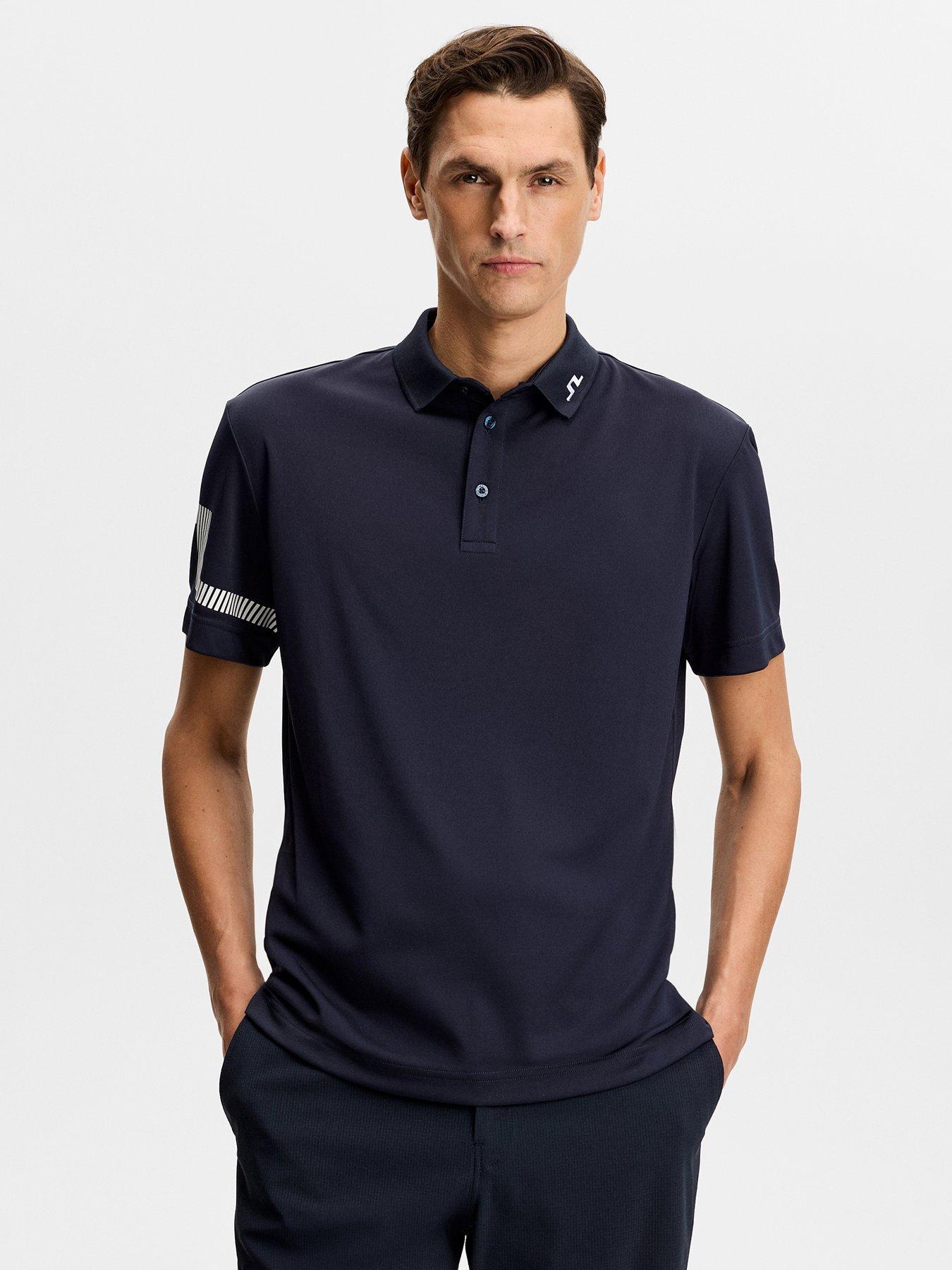 Image 1 of 6 of J LINDEBERG Mens Golf Heath Polo - Navy