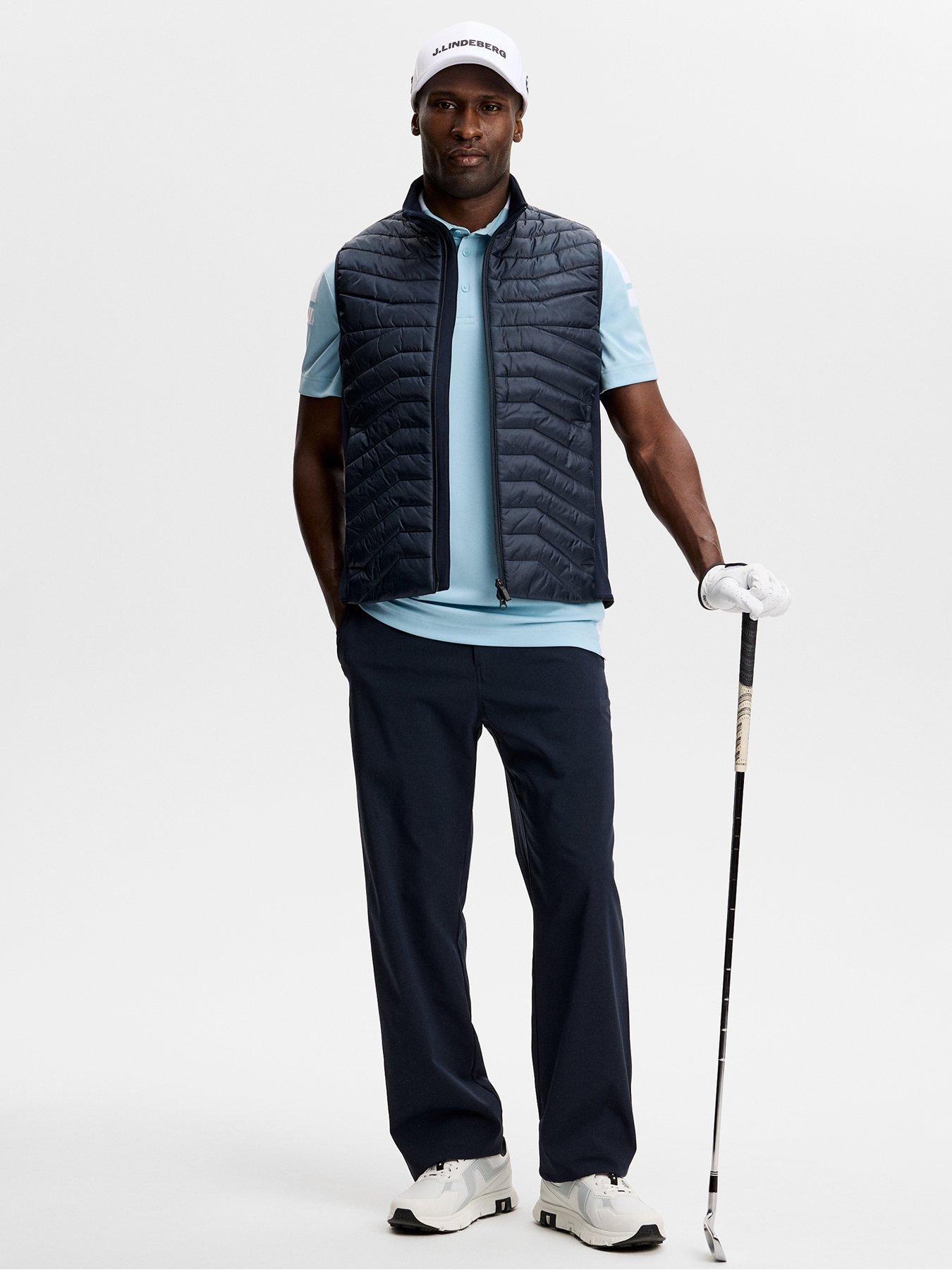 Image 3 of 5 of J LINDEBERG Mens Golf Bo Polo - Blue