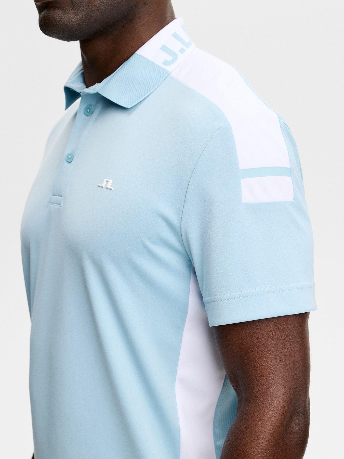 Image 4 of 5 of J LINDEBERG Mens Golf Bo Polo - Blue