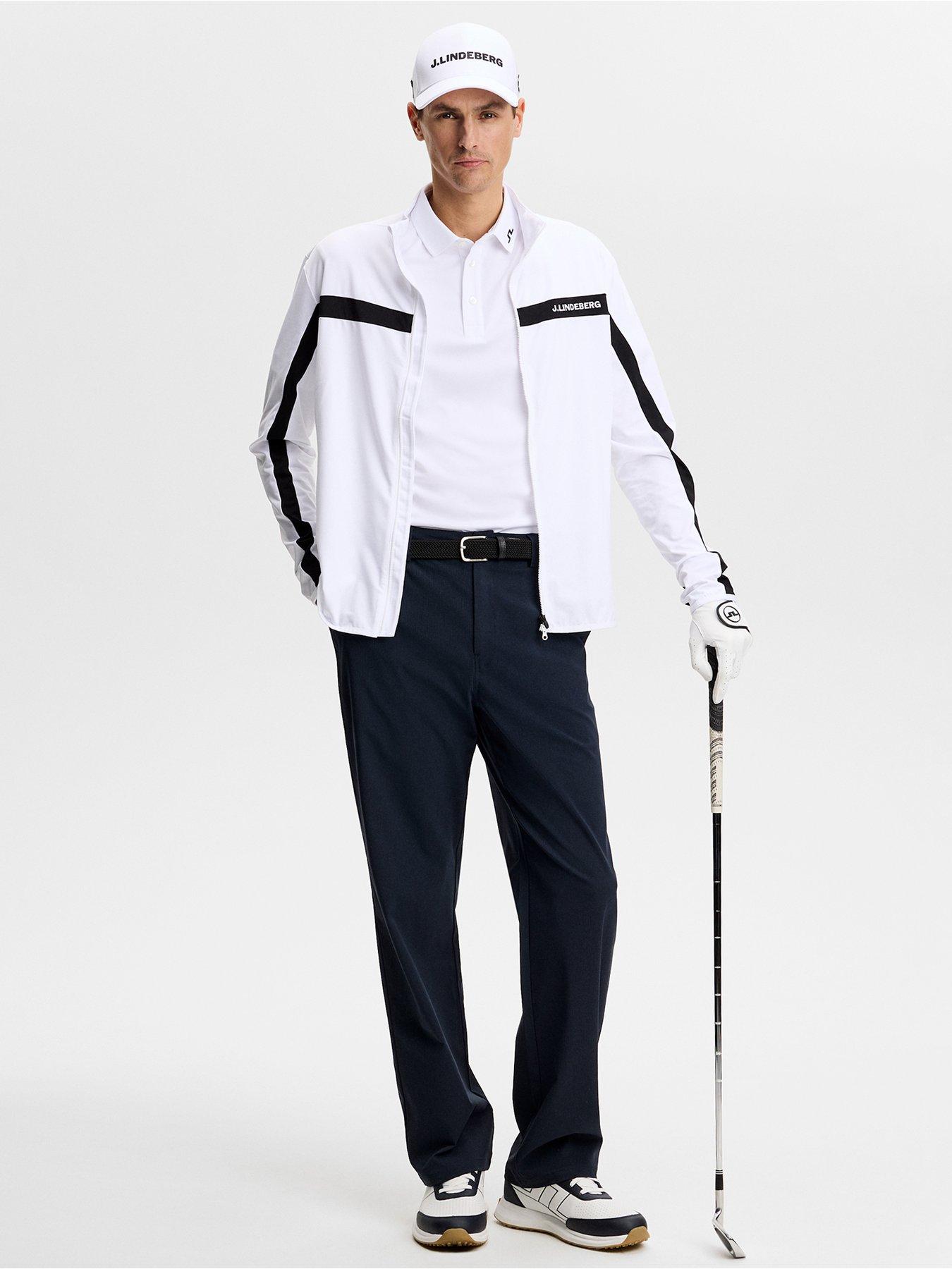Image 3 of 6 of J LINDEBERG Mens Golf Tour Tech Polo - White