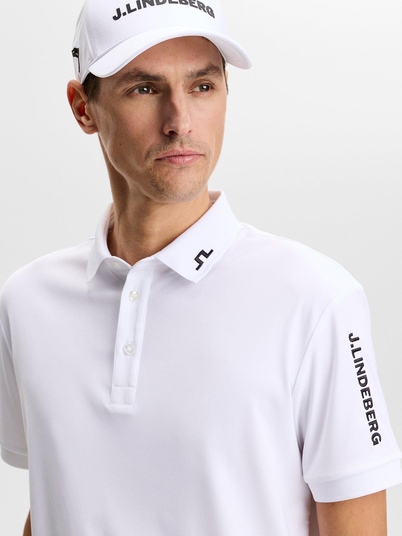 Image 4 of 6 of J LINDEBERG Mens Golf Tour Tech Polo - White